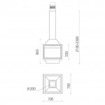 Чертеж Камин ARIADNA CENTRAL (Traforart)