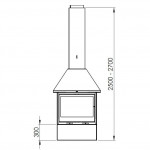 Чертеж Камин SANDRA CENTRAL (Traforart)
