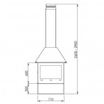 Чертеж Камин SANDRA FRONTAL (Traforart)