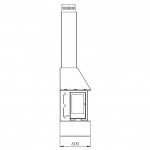 Чертеж 2 Камин SANDRA FRONTAL (Traforart)