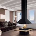 Без стекла Камин VULCANO Полка-керамика (Traforart)