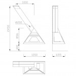 Чертеж Камин ADMETO FRONTAL Oblicua (Traforart)