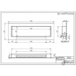 Чертеж Биокамин ELLIOT 1800 Horizontal (ZeFire)