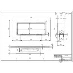 Чертеж Биокамин ELLIOT 900 Horizontal (ZeFire)