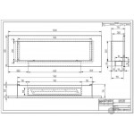 Чертеж Биокамин ELLIOT 1200 Vertical (ZeFire)