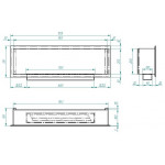 Чертеж Биокамин FLAGMAN 1000 3 цвета (ZeFire)