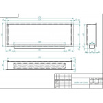 Чертеж Биокамин FLAGMAN 1300 3 цвета (ZeFire)