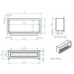 Чертеж Биокамин FLAGMAN 700 Long (ZeFire)