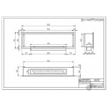 Чертеж Биокамин FLAGMAN 1000 3 цвета (ZeFire)