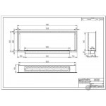 Чертеж Биокамин FLAGMAN 1300 3 цвета (ZeFire)