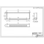 Чертеж Биокамин FLAGMAN 1600 3 цвета (ZeFire)