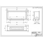 Чертеж Биокамин FLAGMAN 700 3 цвета (ZeFire)