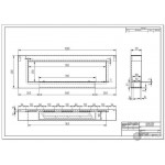 Чертеж Биокамин ORION 1200 Белый рамка со стеклом и стемалитом (ZeFire)