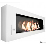  Биокамин ORION 1200 Белый со стеклом и стемалитом (ZeFire)
