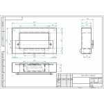 Чертеж Биокамин ORION 600 со стеклом и стемалитом (ZeFire)