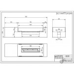 Чертеж Биокамин PODIUM 1100 (ZeFire)