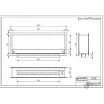 Чертеж 1100 Биокамин сквозной Standart (3 варианта) (ZeFire)