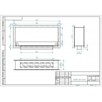Чертеж 900 Биокамин сквозной Standart (3 варианта) (ZeFire)