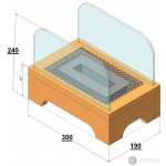 Чертеж Биокамин TIMBER (ZeFire)