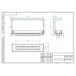 Чертеж 900 Биокамин торцевой Standart (5 вариантов) (ZeFire)