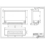 Чертеж 700 Биокамин торцевой Standart (5 вариантов) (ZeFire)