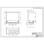 Чертеж 500 Биокамин торцевой Standart (5 вариантов) (ZeFire)