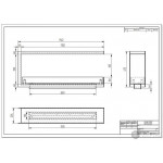 Чертеж 1100 Биокамин торцевой сквозной Standart (4 варианта) (ZeFire)