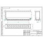 Чертеж 1300 Биокамин торцевой сквозной Standart (4 варианта) (ZeFire)