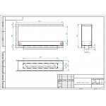 Чертеж 900 Биокамин торцевой сквозной Standart (4 варианта) (ZeFire)