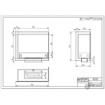 Чертеж 500 Биокамин угловой Standart (5 вариантов) (ZeFire)