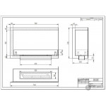 Чертеж 700 Биокамин угловой Standart (5 вариантов) (ZeFire)