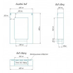 Чертеж Биокамин ZENART (ZeFire)