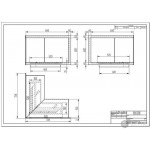 Чертеж 700 Биокамин Standart для угловой стены (2 варианта) (ZeFire)