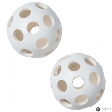 Керамические шары с одинаковыми отверстиями Белые (ZeFire)