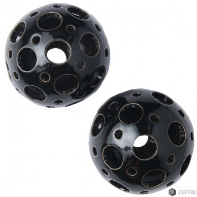 Керамические шары с отверстиями двух размеров Черные (ZeFire)