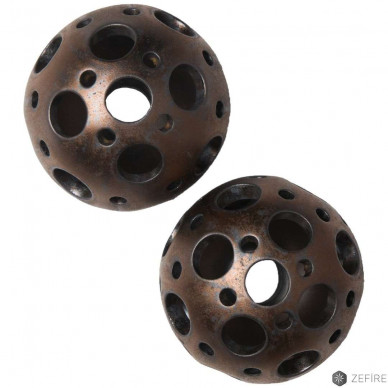 Керамические шары с отверстиями двух размеров Медные (ZeFire)