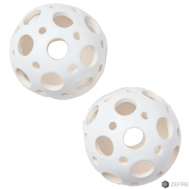 Керамические шары с отверстиями двух размеров Белые (ZeFire)
