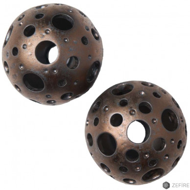 Керамические шары с отверстиями трех размеров Медные (ZeFire)