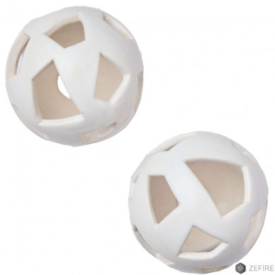 Керамические шары с трапецевидными отверстиями Белые (ZeFire)