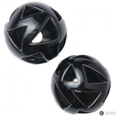 Керамические шары с треугольными отверстиями Черные (ZeFire)