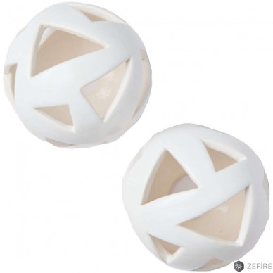 Керамические шары с треугольными отверстиями Белые (ZeFire)